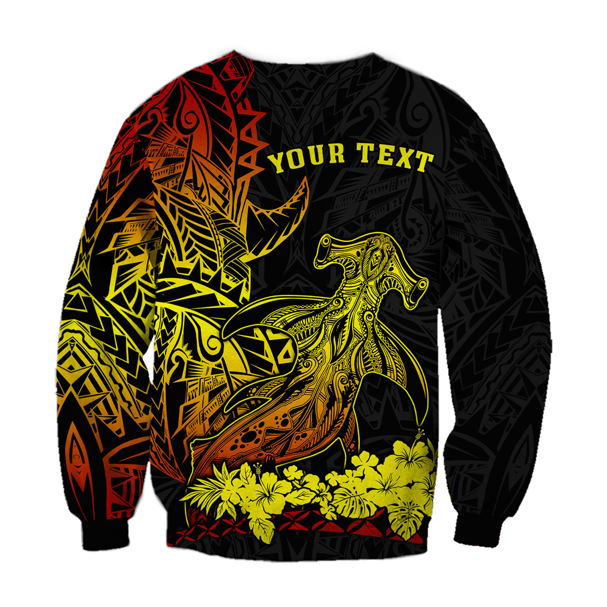 (Custom Personalised) Hawaii Polynesian Sweatshirt Wild Hammerhead Sharks Fresh Life LT13 - Polynesian Pride