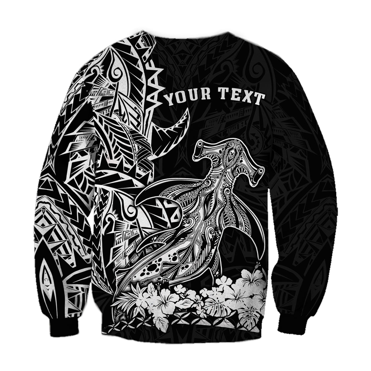 (Custom Personalised) Hawaii Polynesian Sweatshirt Wild Hammerhead Sharks LT13 - Polynesian Pride