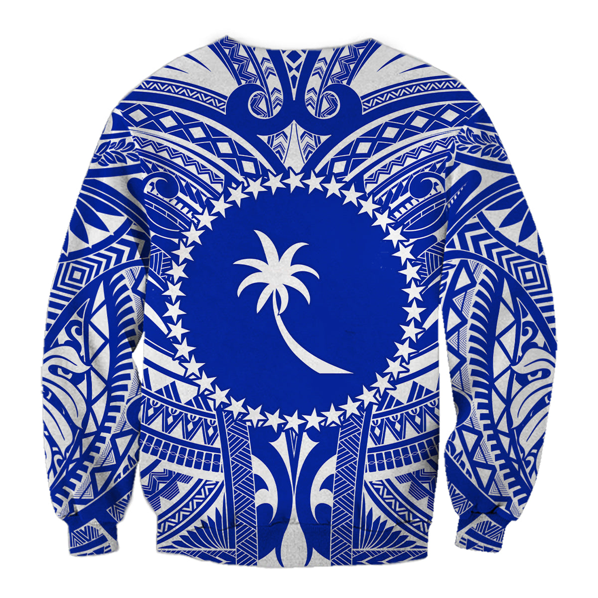 Chuuk Sweatshirt Micronesia Simple Pattern White LT13 - Polynesian Pride