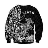 Hawaii Polynesian Sweatshirt Wild Hammerhead Sharks LT13 - Polynesian Pride