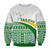 Tailevu Rugby Sweatshirt Fiji Rugby Tapa Pattern White LT13 - Polynesian Pride