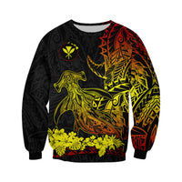 Hawaii Polynesian Sweatshirt Wild Hammerhead Sharks Fresh Life LT13 - Polynesian Pride