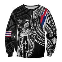 Hawaii King Flag Polynesian Sweatshirt - Tity Style Unisex Black - Polynesian Pride