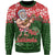 Christmas Sweatshirt 02 - Santa Claus Playing The Ukulele Unisex Green - Polynesian Pride