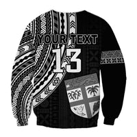 (Custom Text and Number) Fiji Rugby Sevens Sweatshirt Fijian 7s Tapa Polynesian LT13 - Polynesian Pride