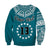 (Custom Text and Number) Cook Islands Tatau Sweatshirt Symbolize Passion Stars Version Blue LT13 - Polynesian Pride