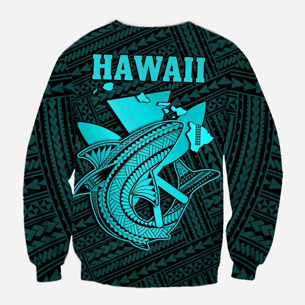 (Custom Personalised) Hawaii Sweatshirt Kakau Kanaka Maoli Combine Polynesian Shark Ver.04 LT14 - Polynesian Pride