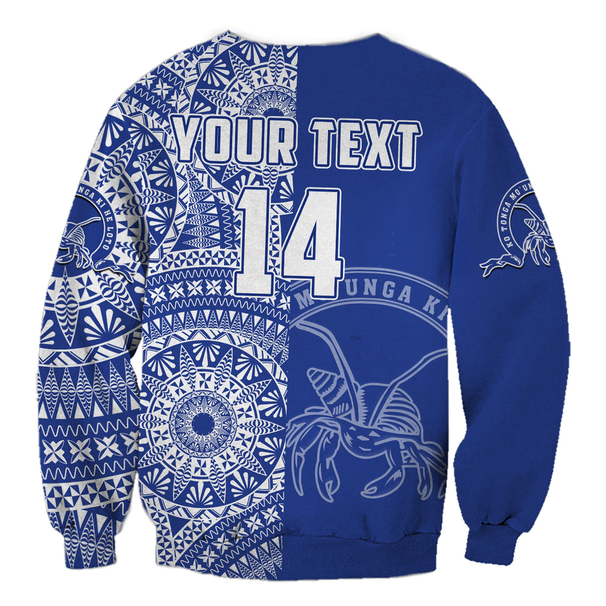 (Custom Text And Number) Tupou Tonga College Sweatshirt Class Of Year Tongan Ngatu Pattern LT14 - Polynesian Pride
