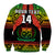 (Custom Text And Number) Samoa Rugby Sweatshirt Teuila Torch Ginger Gradient Style LT14 - Polynesian Pride