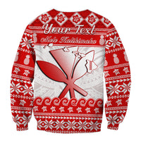 Custom Personalised Hawaii Christmas Sweatshirt Kanaka Polynesian Santa Claus Mele Kalikimaka LT14 - Polynesian Pride