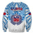 Samoa Rugby Sweatshirt Toa Samoa Polynesian Pacific White Version LT14 - Polynesian Pride