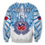 (Custom Text And Number) Samoa Rugby Sweatshirt Personalise Toa Samoa Polynesian Pacific White Version LT14 - Polynesian Pride