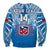 (Custom Text And Number) Samoa Rugby Sweatshirt Personalise Toa Samoa Polynesian Pacific Blue Version LT14 - Polynesian Pride