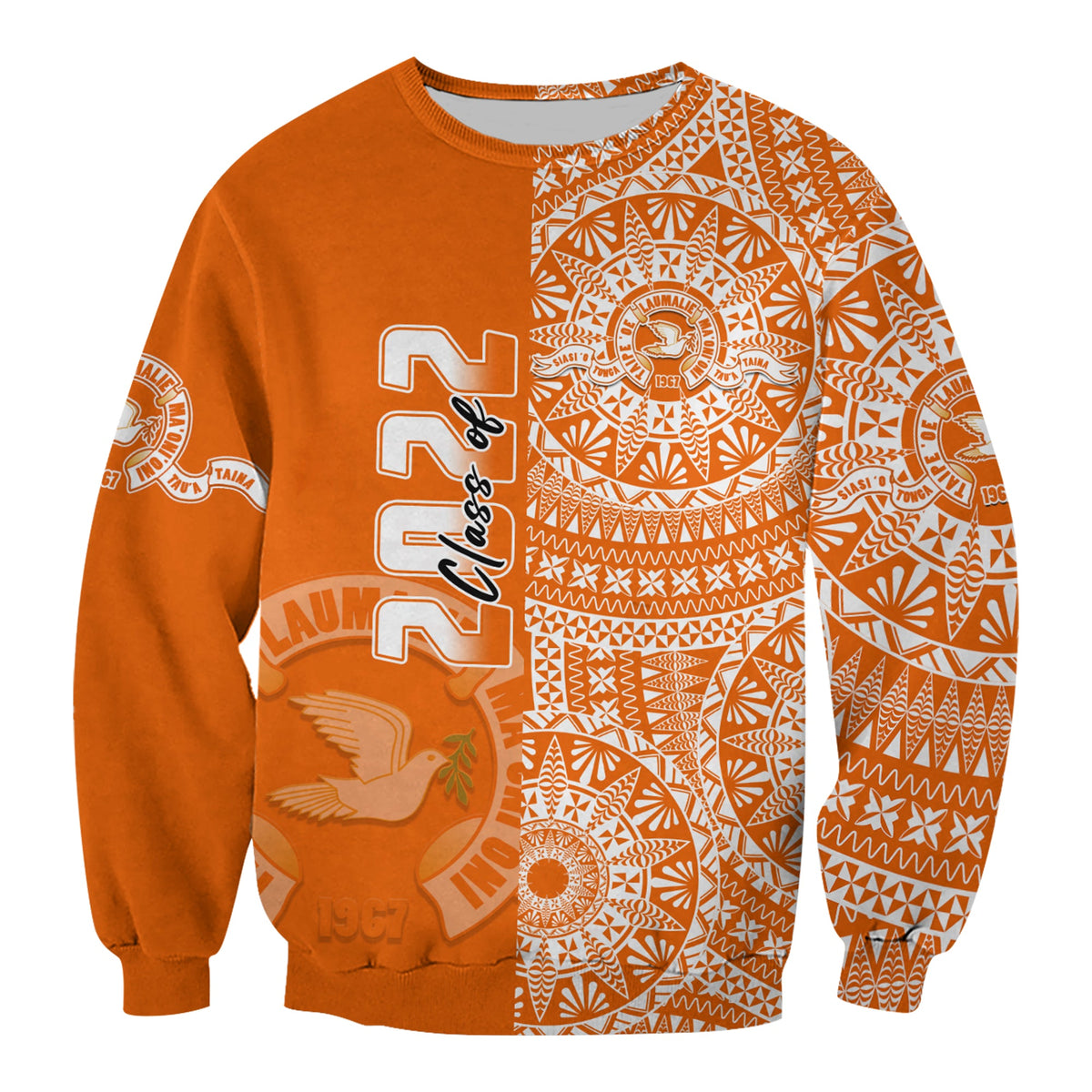 (Custom Text And Number) Tailulu Tonga College Sweatshirt Class Of Year Tongan Ngatu Pattern LT14 - Polynesian Pride