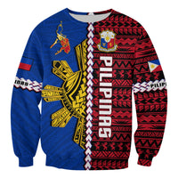 Philippines Sweatshirt Pilipinas Sun Mix Polynesian Pattern LT14 - Polynesian Pride