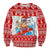 Custom Personalised Hawaii Christmas Sweatshirt Surfing Santa Mele Kalikimaka Polynesian LT14 - Polynesian Pride