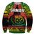 (Custom Text And Number) Samoa Rugby Sweatshirt Teuila Torch Ginger Gradient Style LT14 - Polynesian Pride