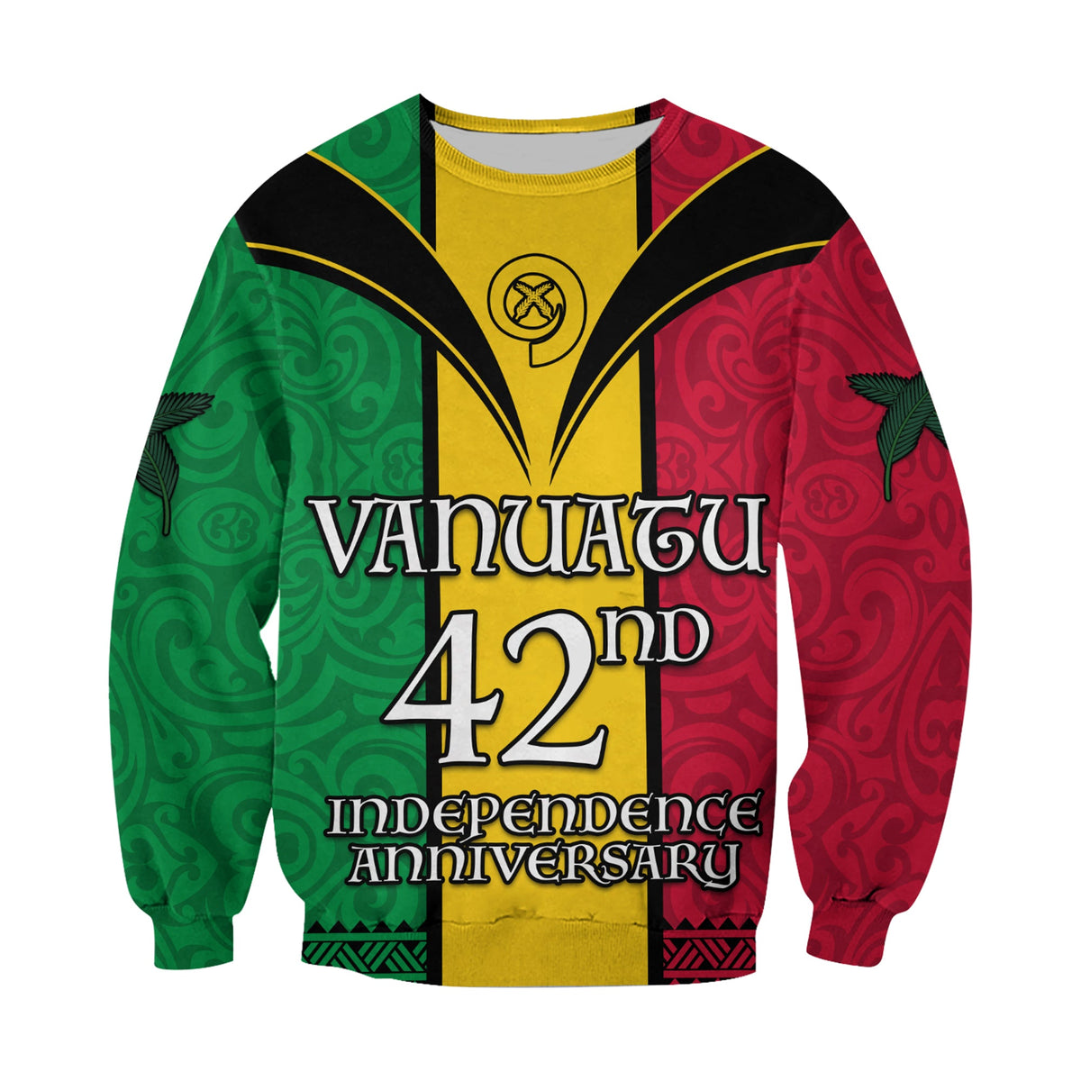 (Custom Text and Number) Vanuatu 1980 Sweatshirt Vanuatuan Independence Day LT13 - Polynesian Pride