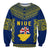 (Custom Personalised) Niue Sweatshirt Happy Constitution Day Niuean Hiapo Crab With Map LT14 - Polynesian Pride