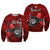 The Shaka Hawaii Sweatshirt Tropical Flowers Red Version LT13 Unisex Red - Polynesian Pride