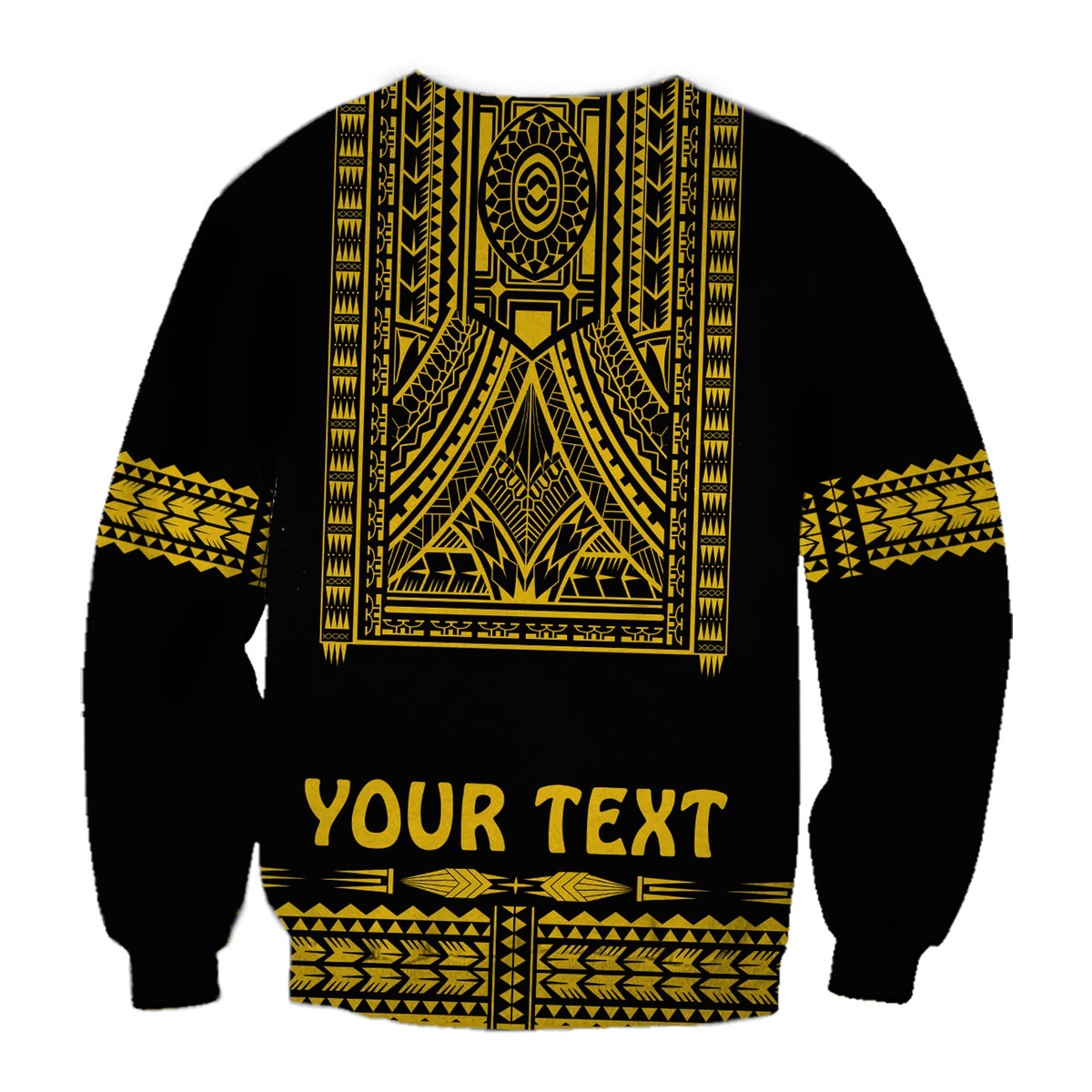 (Custom Personalised) Polynesian Sweatshirt Dashiki With Polynesian Tattoo Royal Golden Version LT14 - Polynesian Pride