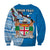 Fiji Sweatshirt Fijian Drua Mix Tagimaucia Flower Blue Style LT14 - Polynesian Pride