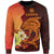 Samoa Sweater - Tribal Tuna Fish Unisex Orange - Polynesian Pride