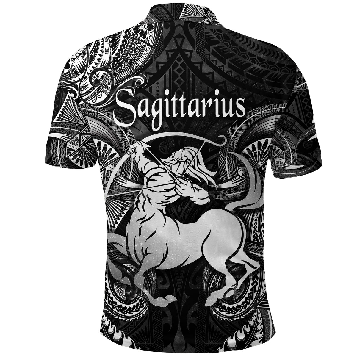 Sagittarius Zodiac Polynesian Polo Shirt Unique Style Black LT8 - Polynesian Pride