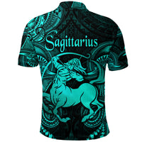 Sagittarius Zodiac Polynesian Polo Shirt Unique Style Turquoise LT8 - Polynesian Pride
