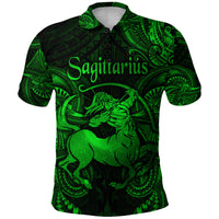 Sagittarius Zodiac Polynesian Polo Shirt Unique Style Green LT8 - Polynesian Pride