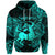 Custom Sagittarius Zodiac Polynesian Zip Hoodie Unique Style Turquoise LT8 - Polynesian Pride