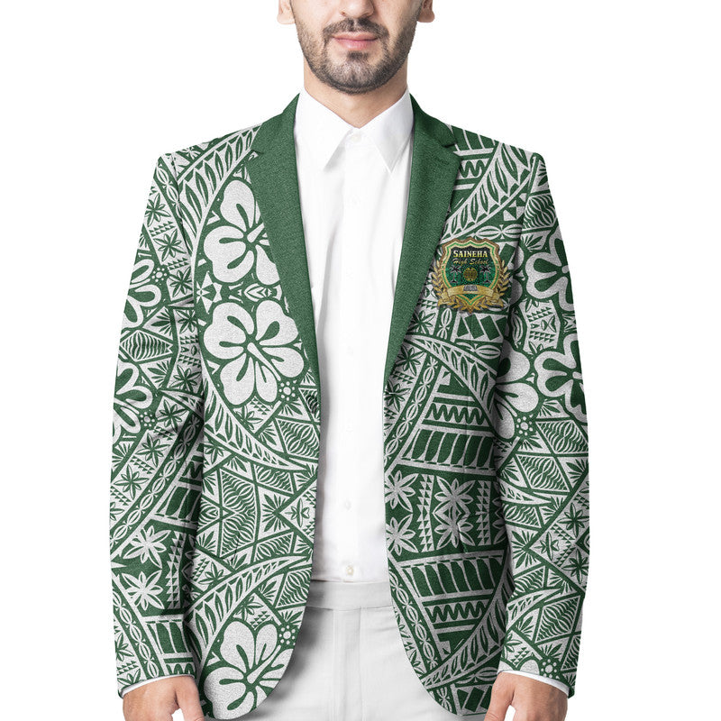 Tonga Saineha High School Blazer Kupesi Vibes - Green LT8 Unisex Green - Polynesian Pride