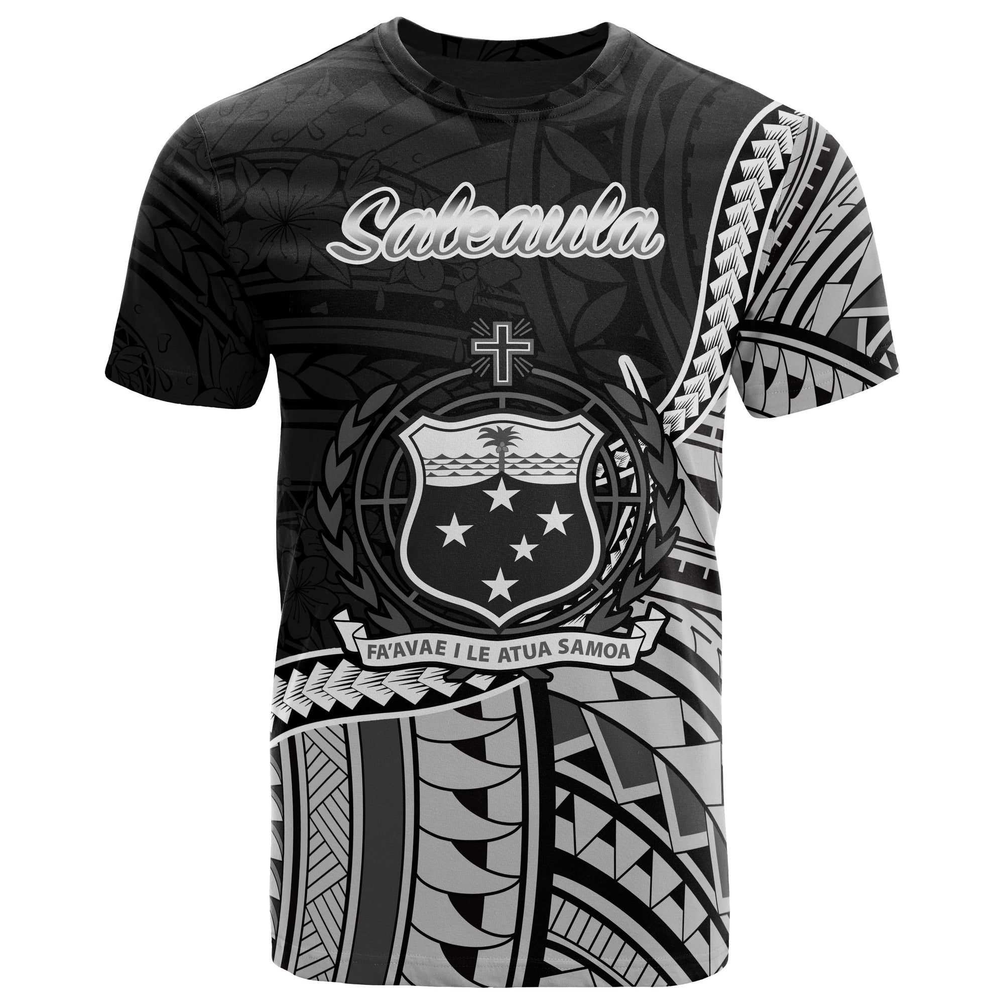 Samoa T Shirt Saleaula Polynesian Patterns Unisex Black - Polynesian Pride