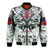 (Custom Personalised) Samoa Black Saturday Bomber Jacket 28 Dec 1929 Visual Arts LT9 Unisex White - Polynesian Pride