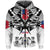 Custom Samoa Black Saturday Hoodie 28 Dec 1929 Visual Arts LT9 Zip Hoodie White - Polynesian Pride