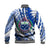 Samoa Baseball Jacket Artsy Style - White LT9 - Polynesian Pride