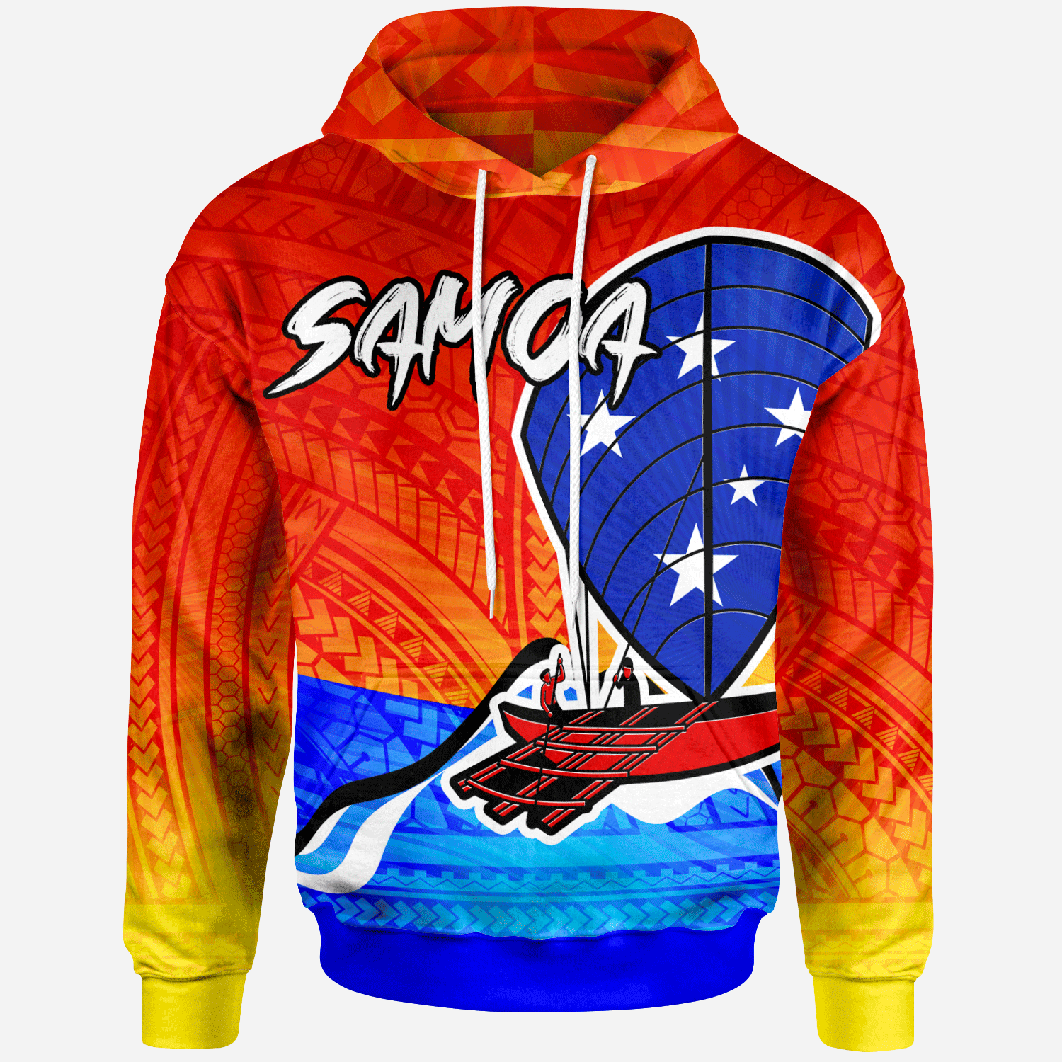 Samoa Hoodie Polynesian Samoa Boat Unisex One Color - Polynesian Pride