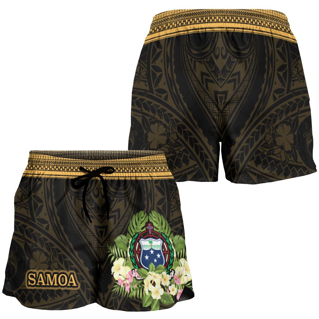 Samoa Women's Shorts - Polynesian Gold Patterns Collection - Polynesian Pride