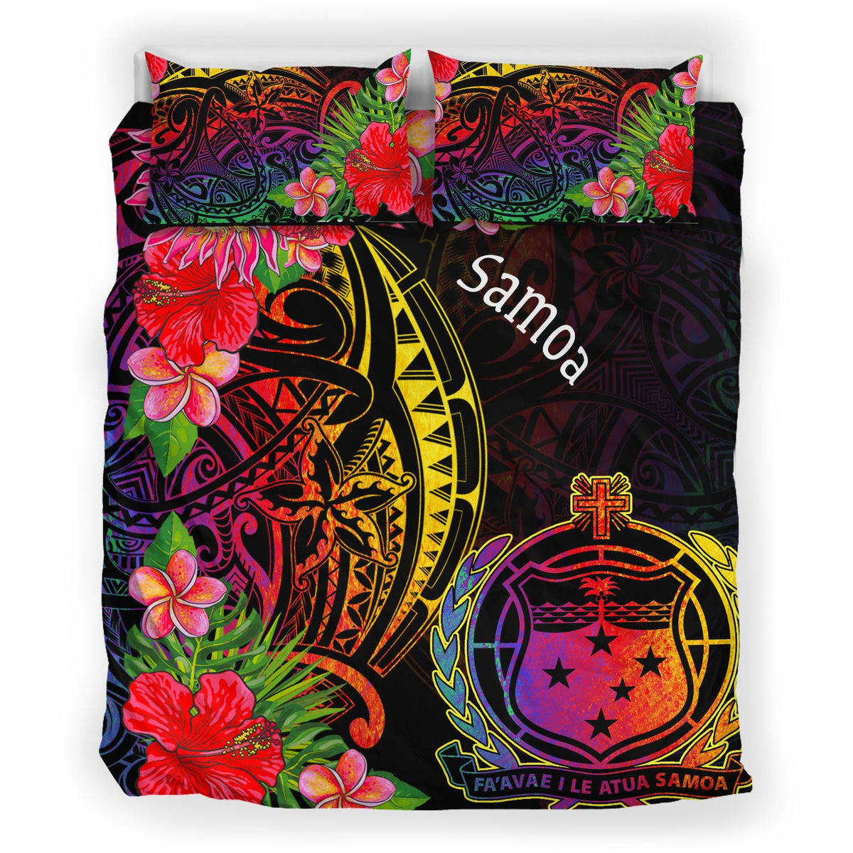 Samoa Bedding Set - Tropical Hippie Style - Polynesian Pride