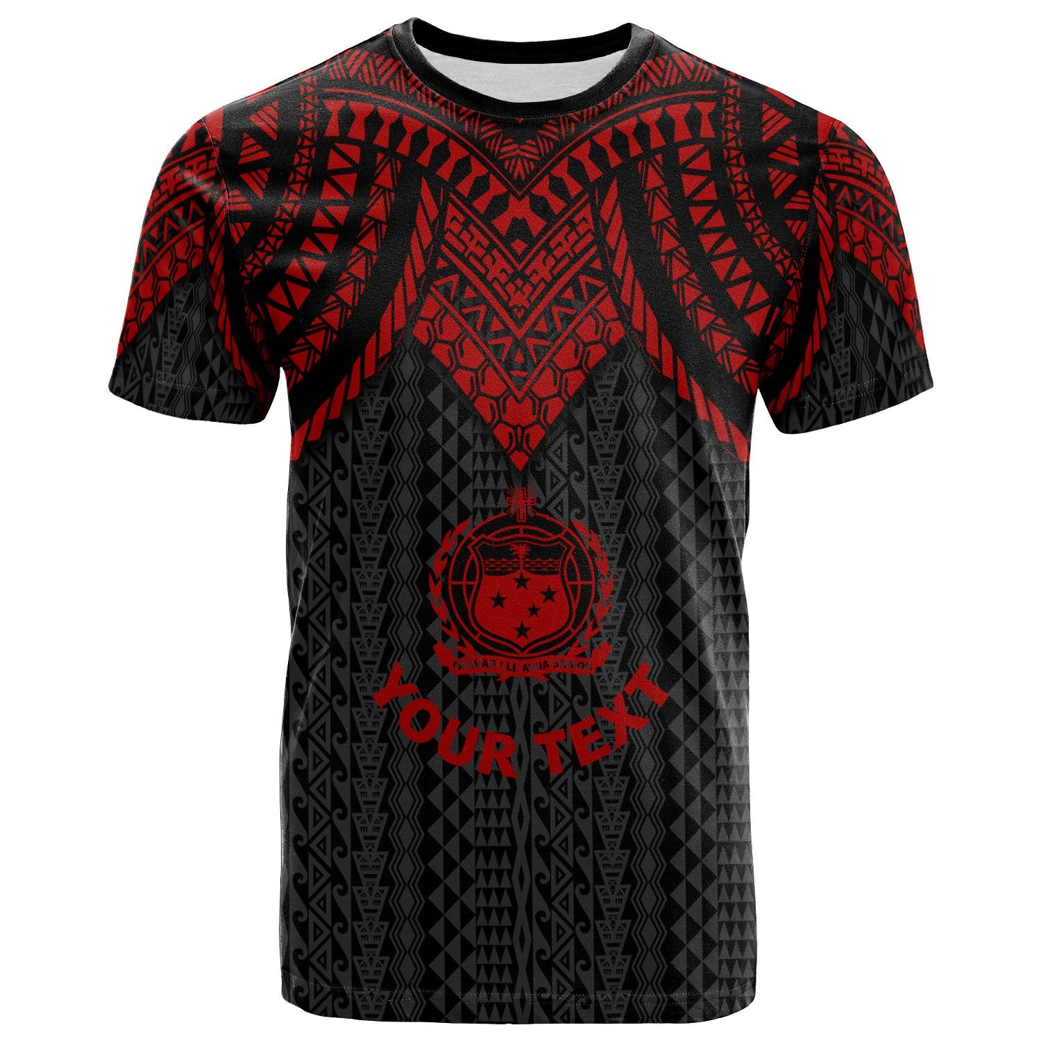 Samoa Custom T Shirt Polynesian Armor Style Red Unisex Red - Polynesian Pride