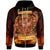 Samoa Custom Personalized Zip up Hoodie The Fire Knife Dance Unisex Black - Polynesian Pride