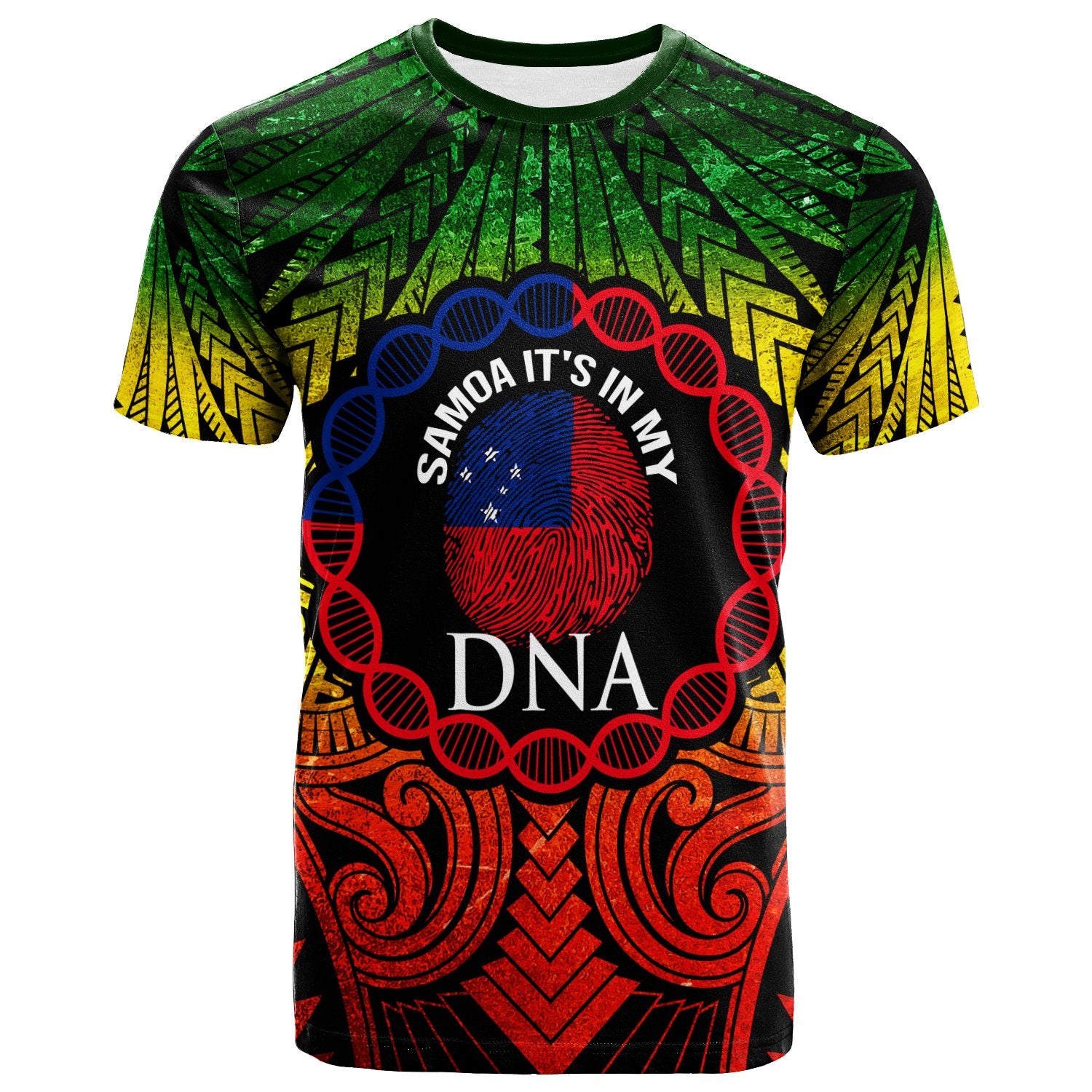 Samoa T Shirt Its In My DNA Color Reggae Unisex Art - Polynesian Pride