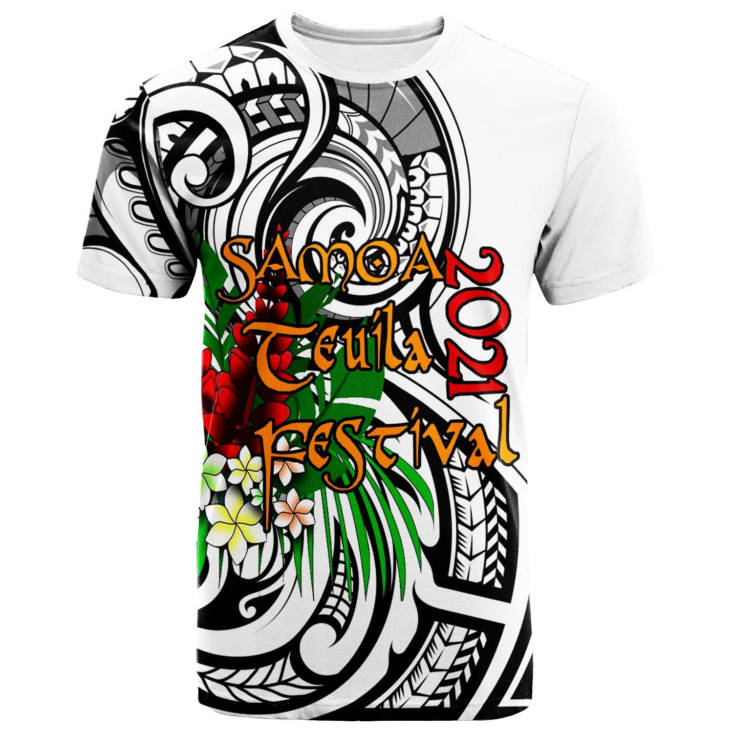 Samoa Custom T Shirt Samoa Teuila Festival Unisex White - Polynesian Pride