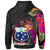 Samoa Zip up Hoodie Hibiscus Polynesian Pattern - Polynesian Pride