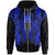 Samoa Zip up Hoodie Polynesian Lion Head Blue Unisex Blue - Polynesian Pride