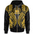 Samoa Zip up Hoodie Polynesian Lion Head Gold Unisex Gold - Polynesian Pride