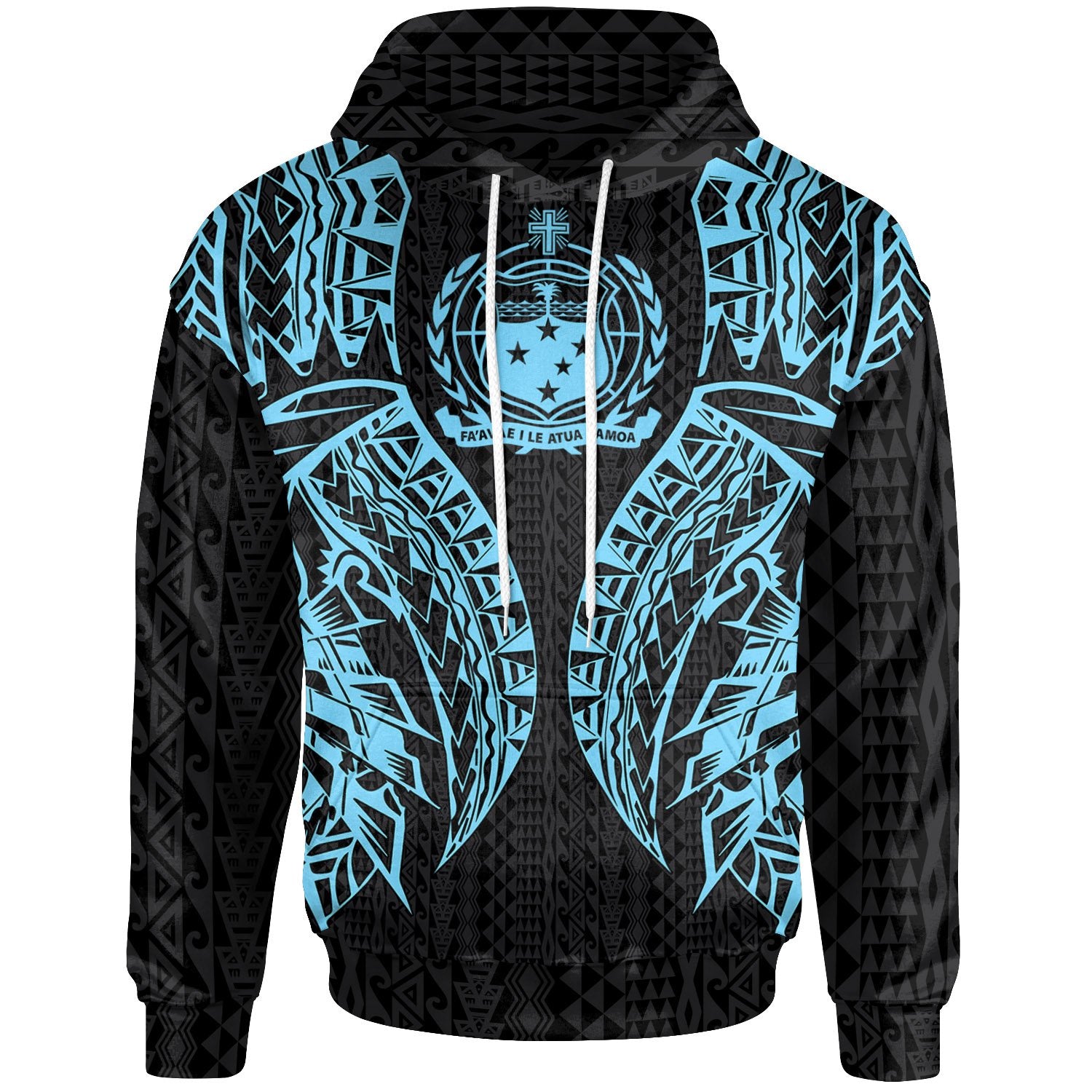 Samoa Hoodie Polynesian Lion Head Neon Unisex Neon - Polynesian Pride