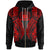 Samoa Zip up Hoodie Polynesian Lion Head Red Unisex Red - Polynesian Pride