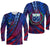 Samoa Long Sleeve Shirt Artsy Style - Mixed Blue LT9 Unisex Mixed Blue - Polynesian Pride