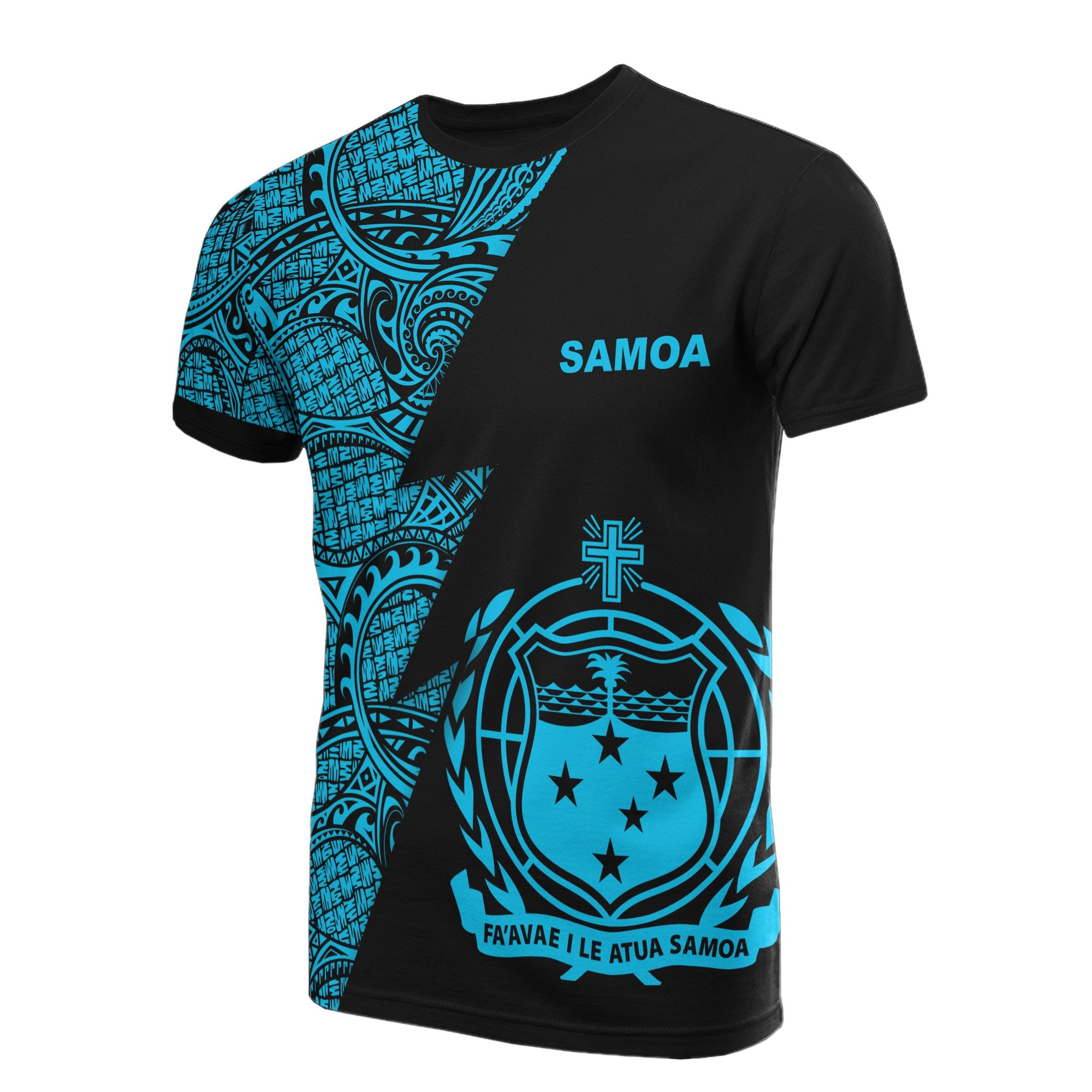 Samoa T Shirt Polynesian Pattern Neon Flash Style Unisex Neon - Polynesian Pride